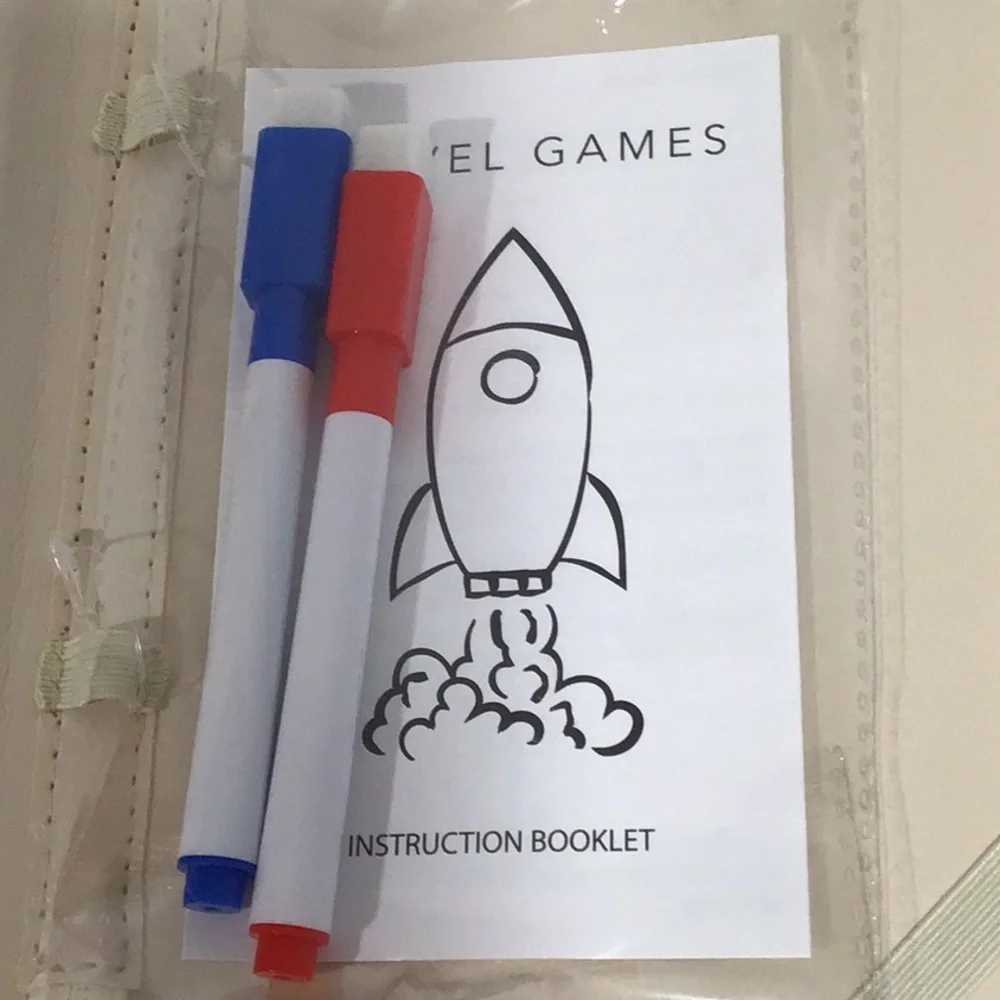GARVEN Travel Dry Erase Games in Zip Case  NWT